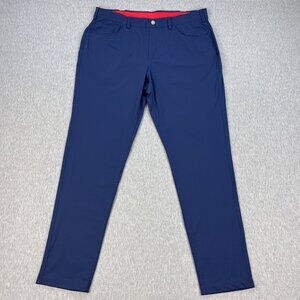 Redvanly Kent 5-Pocket Pull On Golf Pants Mens XXL *FIts 38x33 Navy Blue Stretch